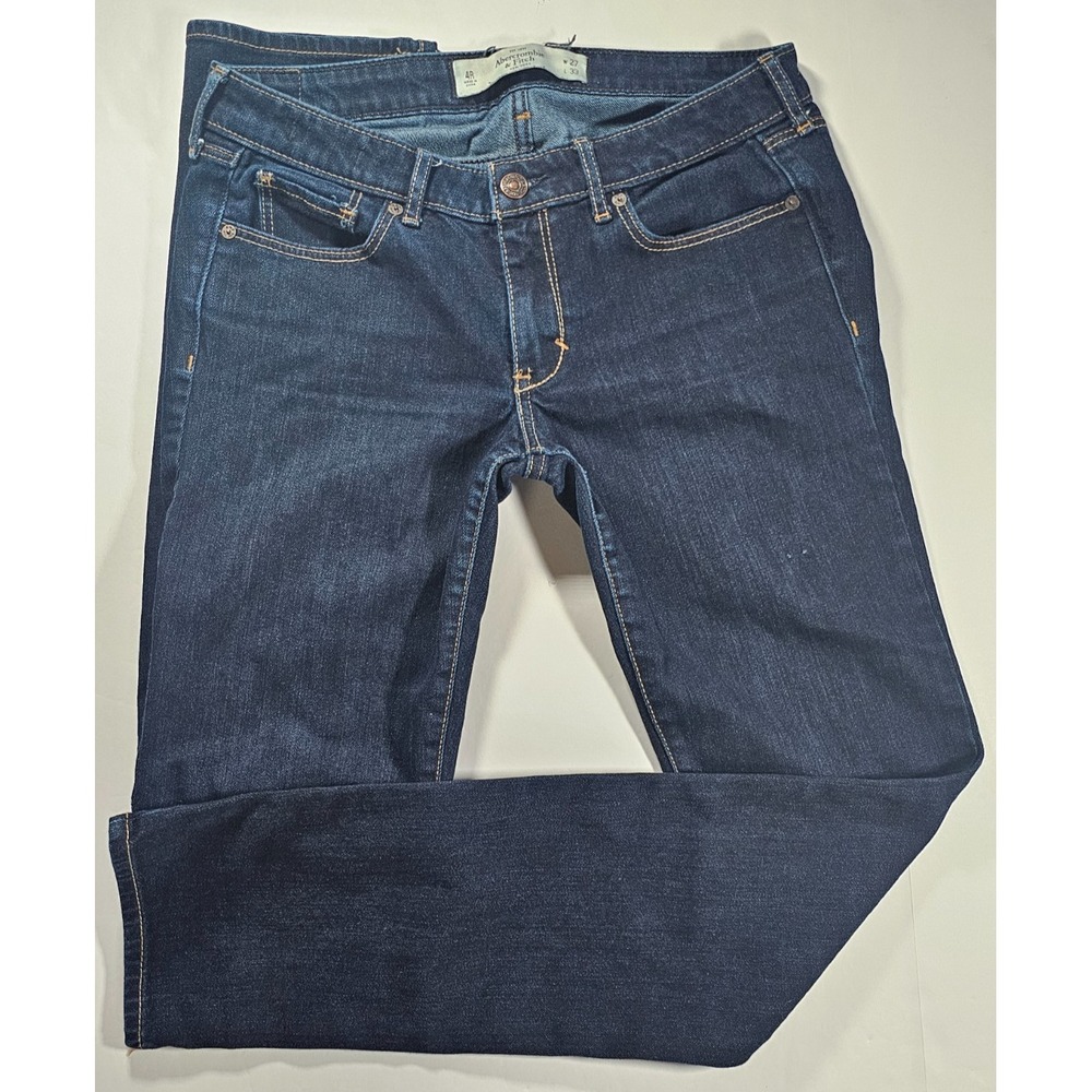 A&F "The A&F Skinny" Sz 4R (27W/L33) Blue Jeans 608400707